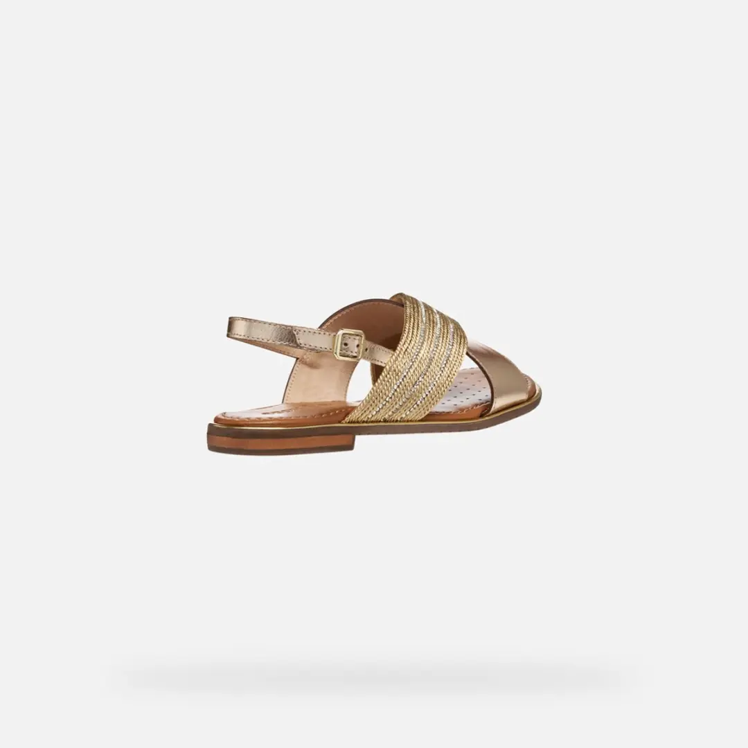 Geox Sozy Plus Dames Sandalen - Donker/Licht Goud - Maat 41