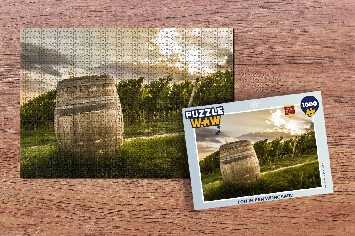 PuzzleWow Legpuzzel Ton in een Wijngaard 1000 Stuks - Multicolor