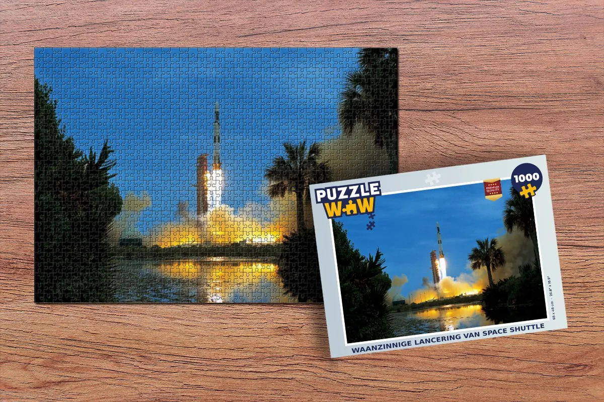 PuzzleWow Legpuzzel 1000 Stuks - Space Shuttle - Multicolor