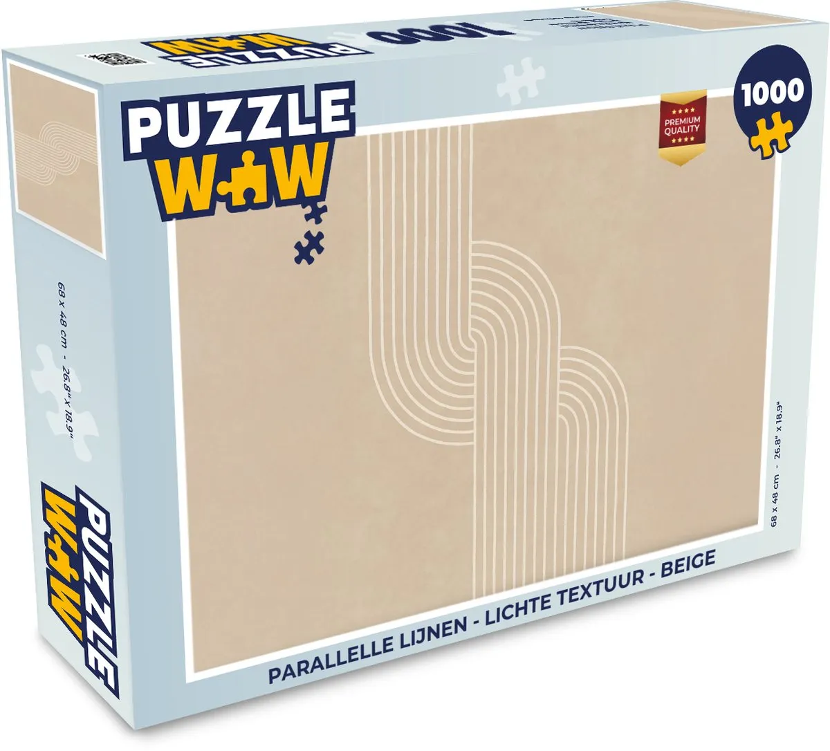 PuzzleWow Parallelle Lijnen Legpuzzel 1000 Stuks - Beige