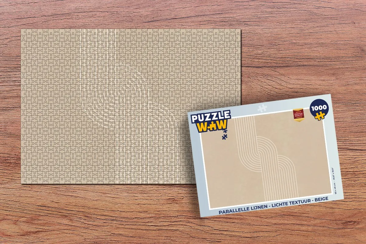 PuzzleWow Parallelle Lijnen Legpuzzel 1000 Stuks - Beige