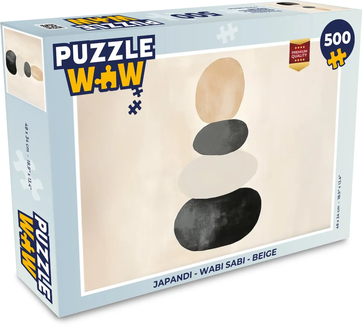 PuzzleWow Japandi Legpuzzel 500 Stuks - Beige