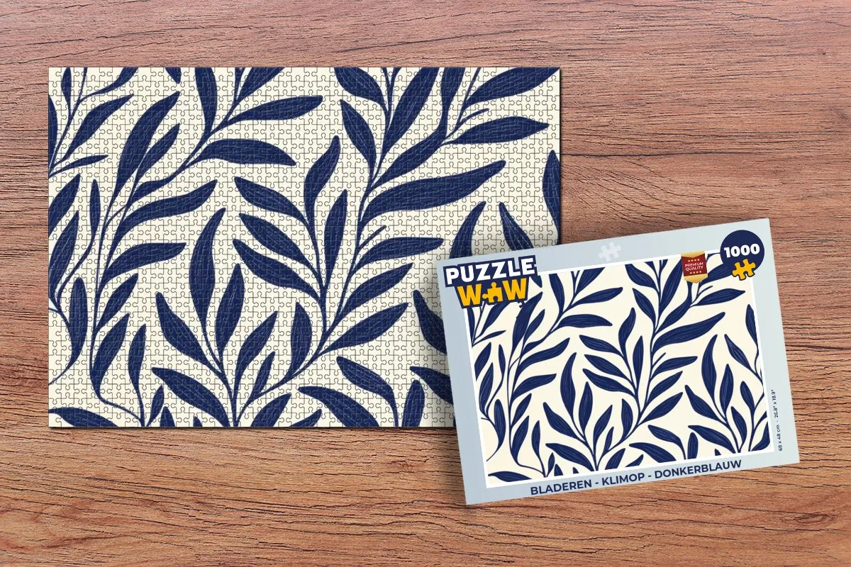 PuzzleWow Klimop Legpuzzel 1000 Stuks - Donkerblauw