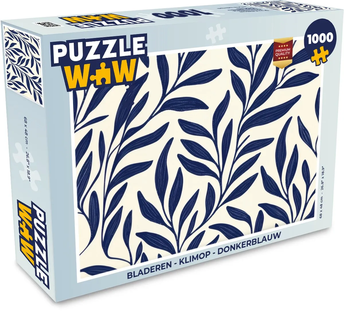 PuzzleWow Klimop Legpuzzel 1000 Stuks - Donkerblauw