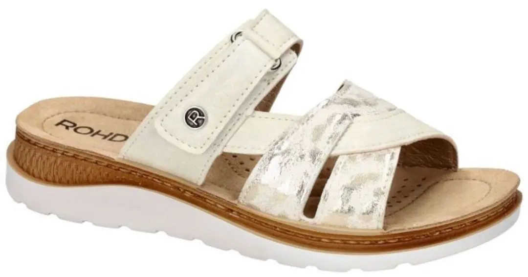 Rohde 1317 01 Slippers Dames - Wit/Goud - 39 - afbeelding 6 van 6
