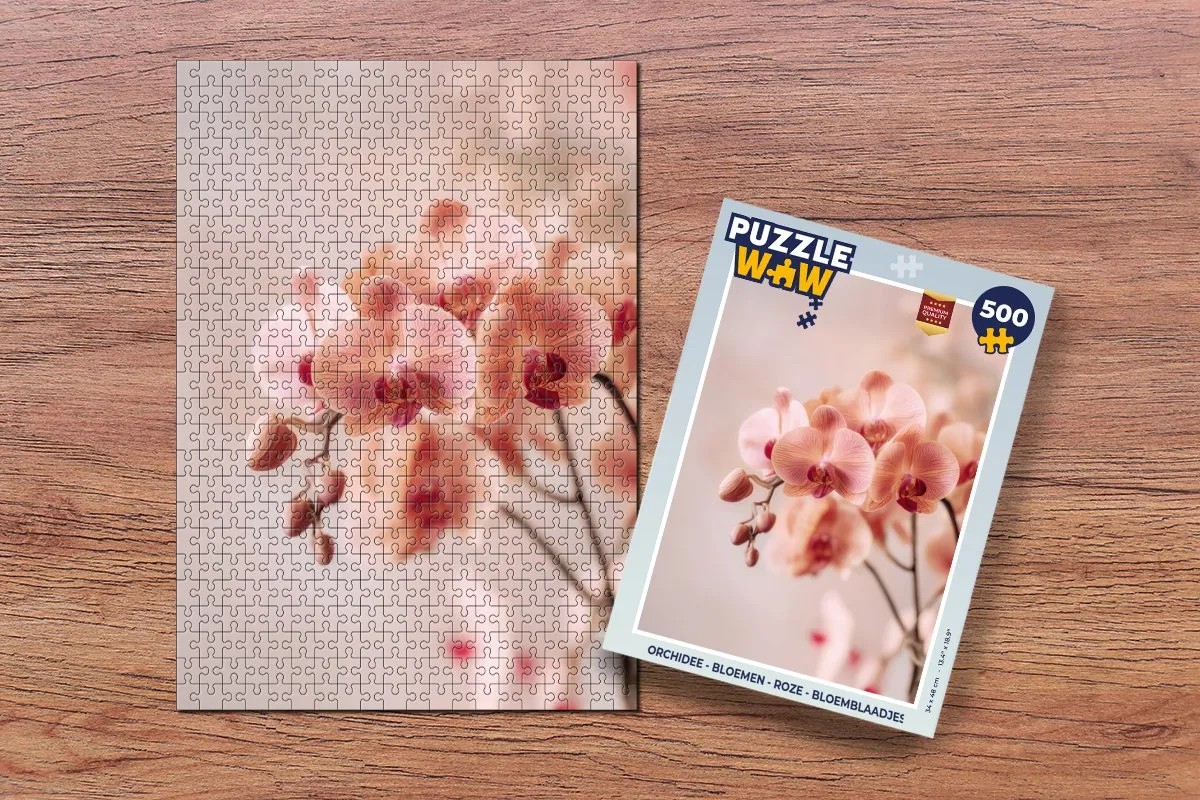 PuzzleWow Orchidee Legpuzzel 500 Stuks - Roze