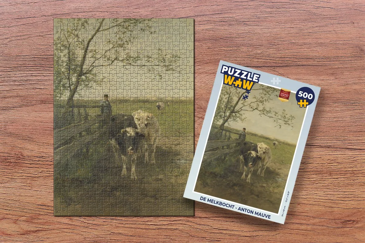 PuzzleWow De Melkbocht - Anton Mauve Legpuzzel 500 Stuks