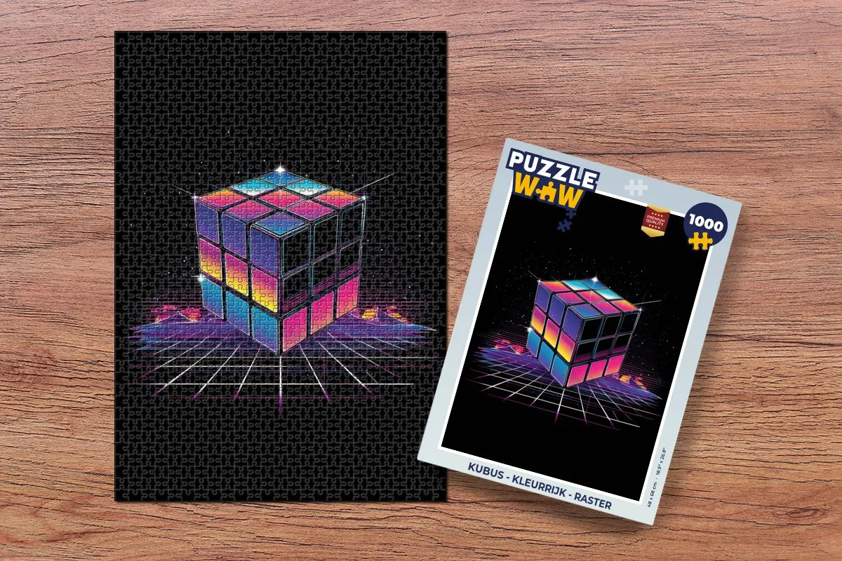 PuzzleWow Kubus Kleurrijk Legpuzzel 1000 Stuks