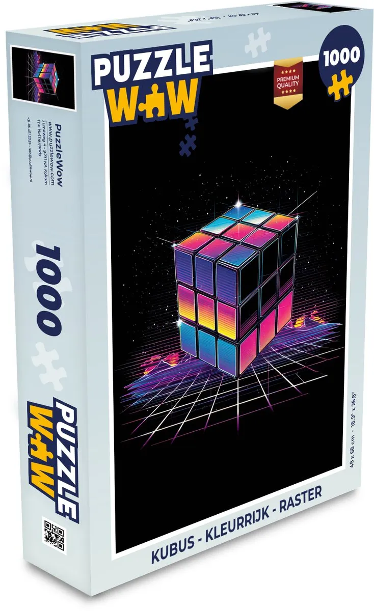PuzzleWow Kubus Kleurrijk Legpuzzel 1000 Stuks