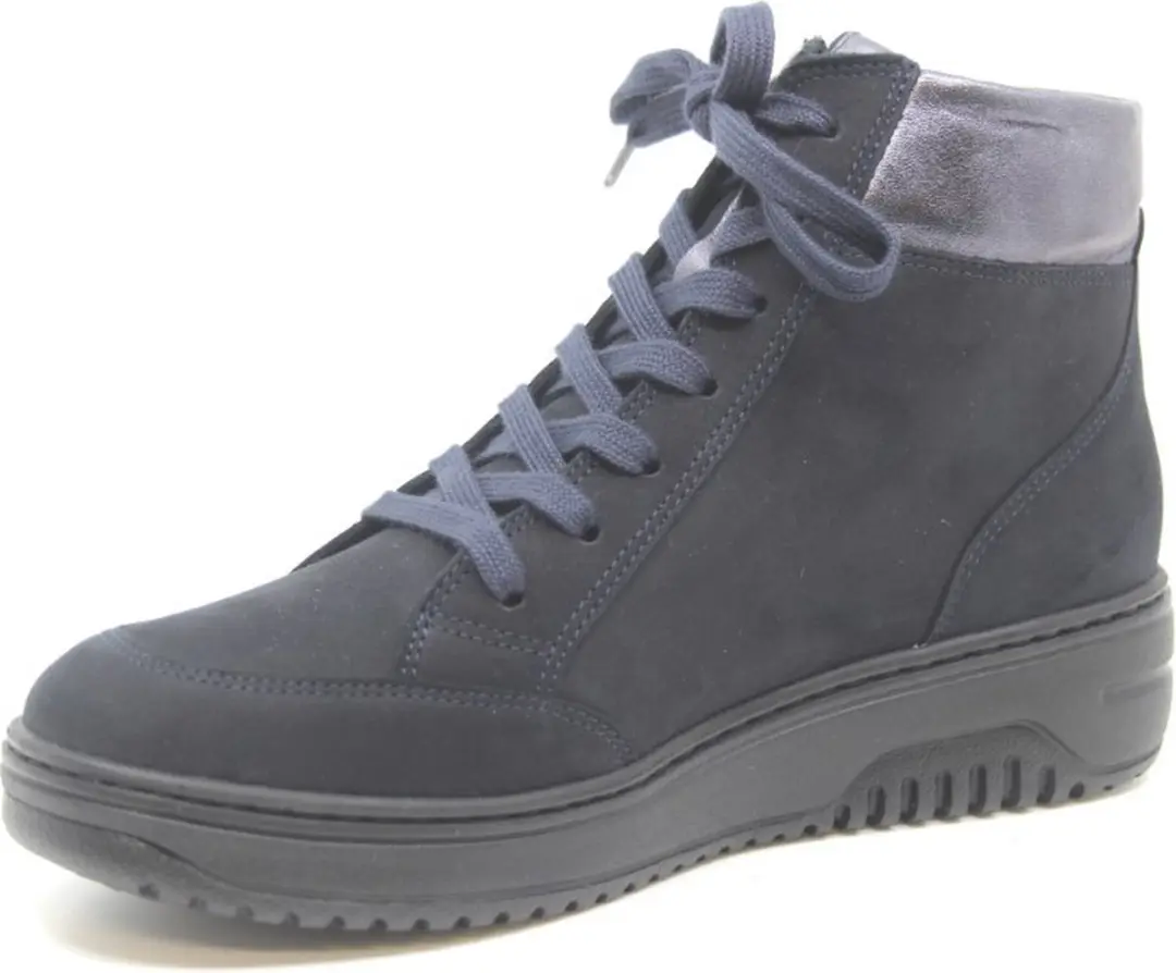 Hartjes - 172.1707/21 - Hoge sneakersVeterlaarzenDames veterschoenenDames sneakersHalf-hoge schoenen - Kleur: Blauw - Maat: 39 - afbeelding 2 van 6