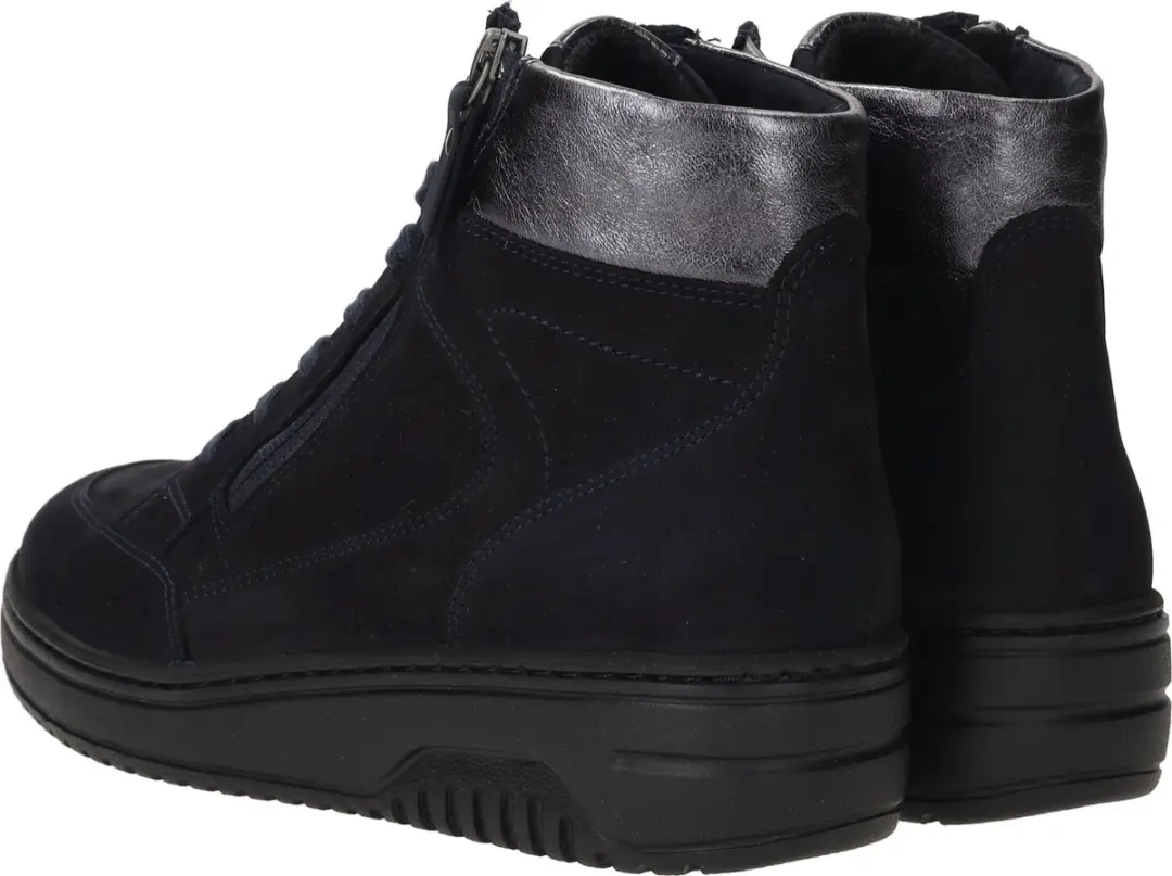 Hartjes - 172.1707/21 - Hoge sneakersVeterlaarzenDames veterschoenenDames sneakersHalf-hoge schoenen - Kleur: Blauw - Maat: 39 - afbeelding 4 van 6