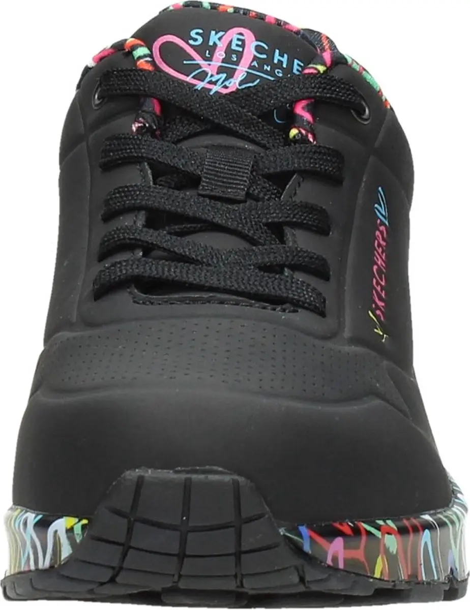Skechers Uno Loving Love Dames Sneakers - 37 - Black - afbeelding 3 van 6