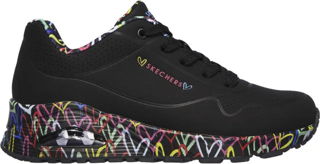 Skechers Uno Loving Love Dames Sneakers - 37 - Black