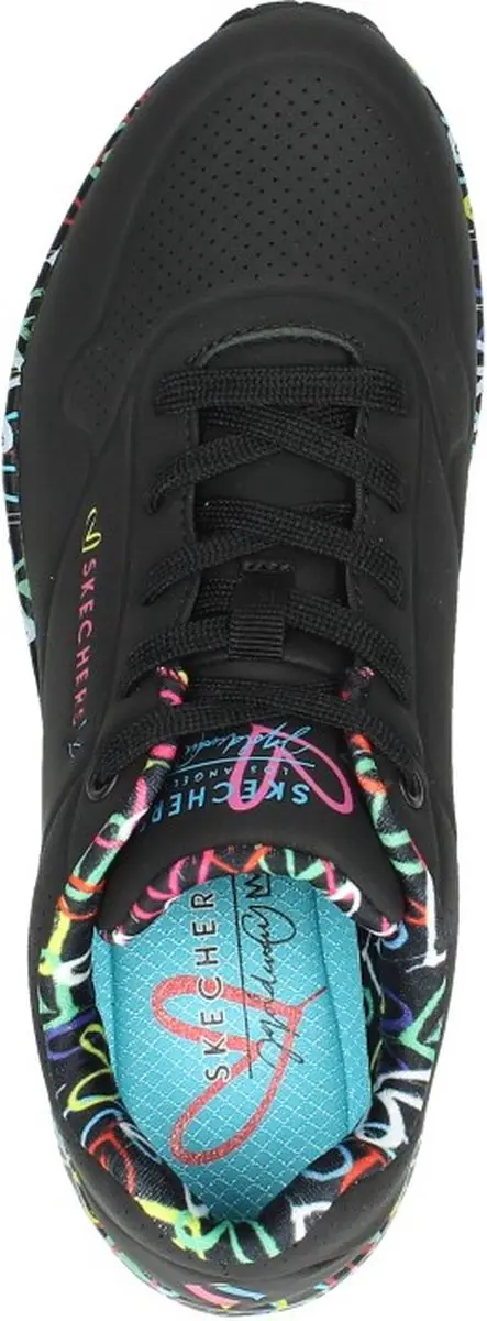 Skechers Uno Loving Love Dames Sneakers - 37 - Black - afbeelding 6 van 6