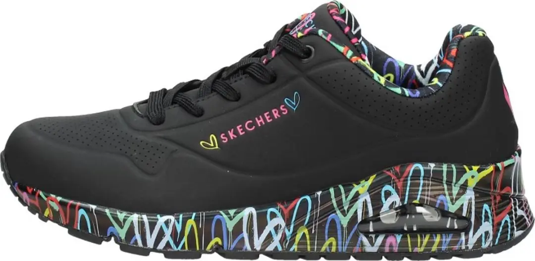 Skechers Uno Loving Love Dames Sneakers - 37 - Black - afbeelding 2 van 6