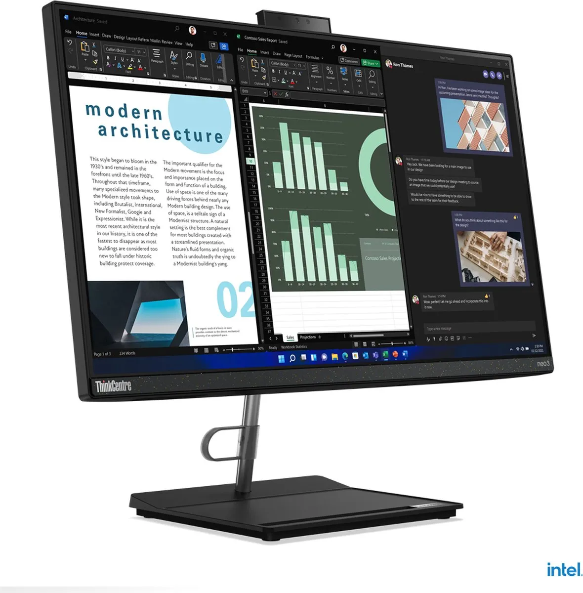Lenovo ThinkCentre Neo 30A i5-1240P Alles-in-één PC 256GB SSD