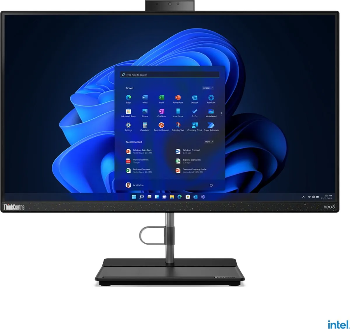 Lenovo ThinkCentre Neo 30A i5-1240P Alles-in-één PC 256GB SSD - Zwart