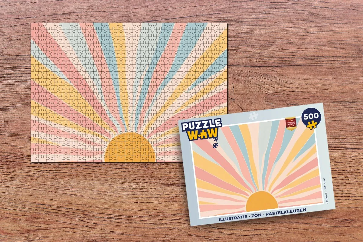 PuzzleWow Zon Pastelkleuren Legpuzzel 500 Stuks - MPN 8721181126267