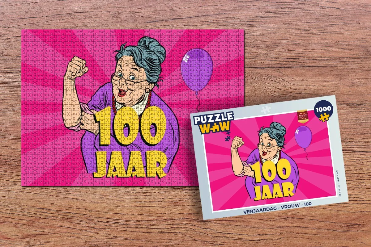 PuzzleWow Verjaardag Vrouw Legpuzzel 1000 Stuks - Multicolor