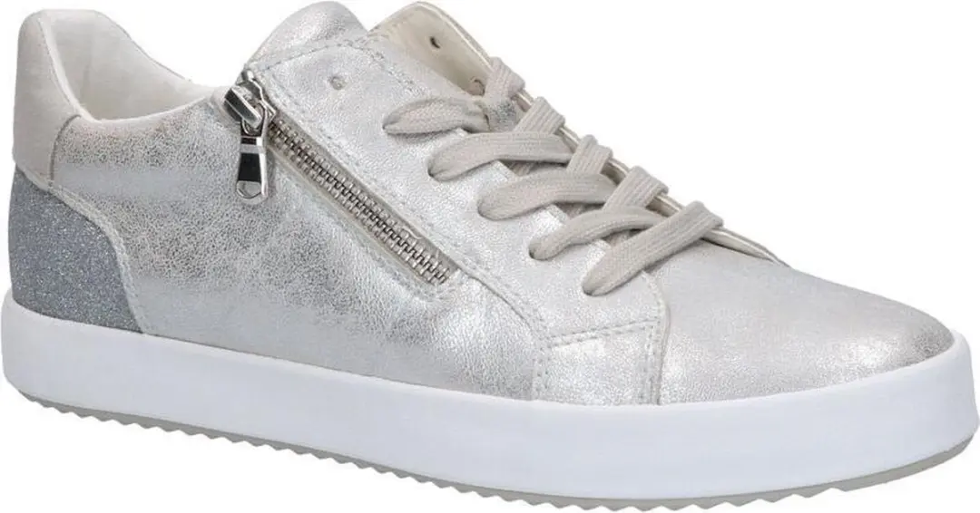 Geox Blomiee Zilveren Veterschoenen Dames 38