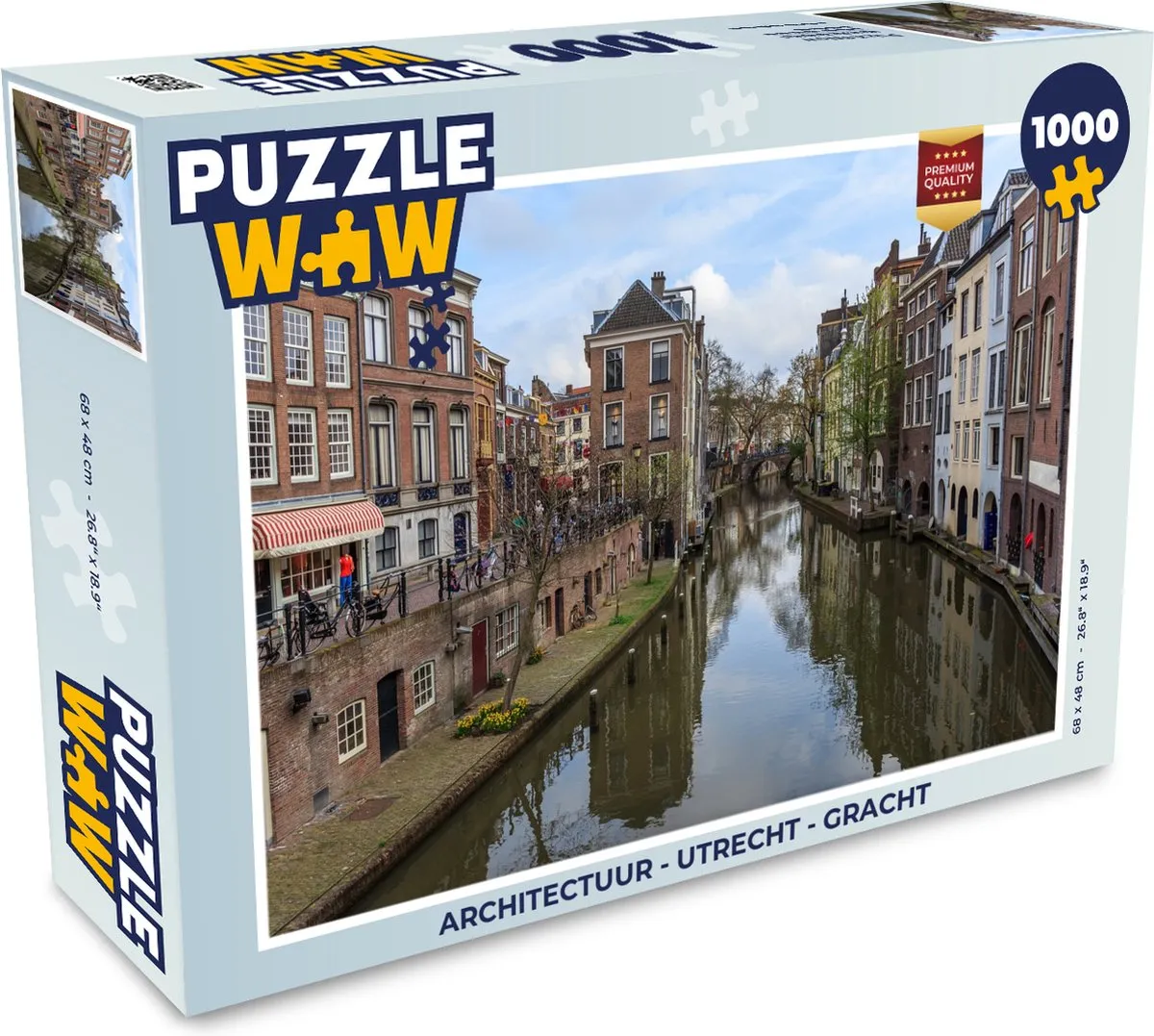 PuzzleWow Architectuur Utrecht Gracht Legpuzzel 1000 Stuks - Multicolor