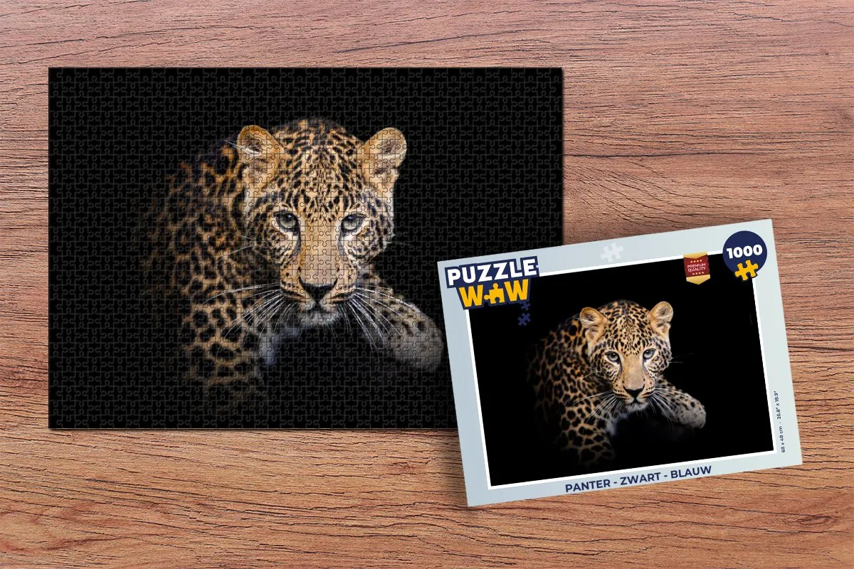 PuzzleWow Panter Legpuzzel 1000 Stuks - Multicolor