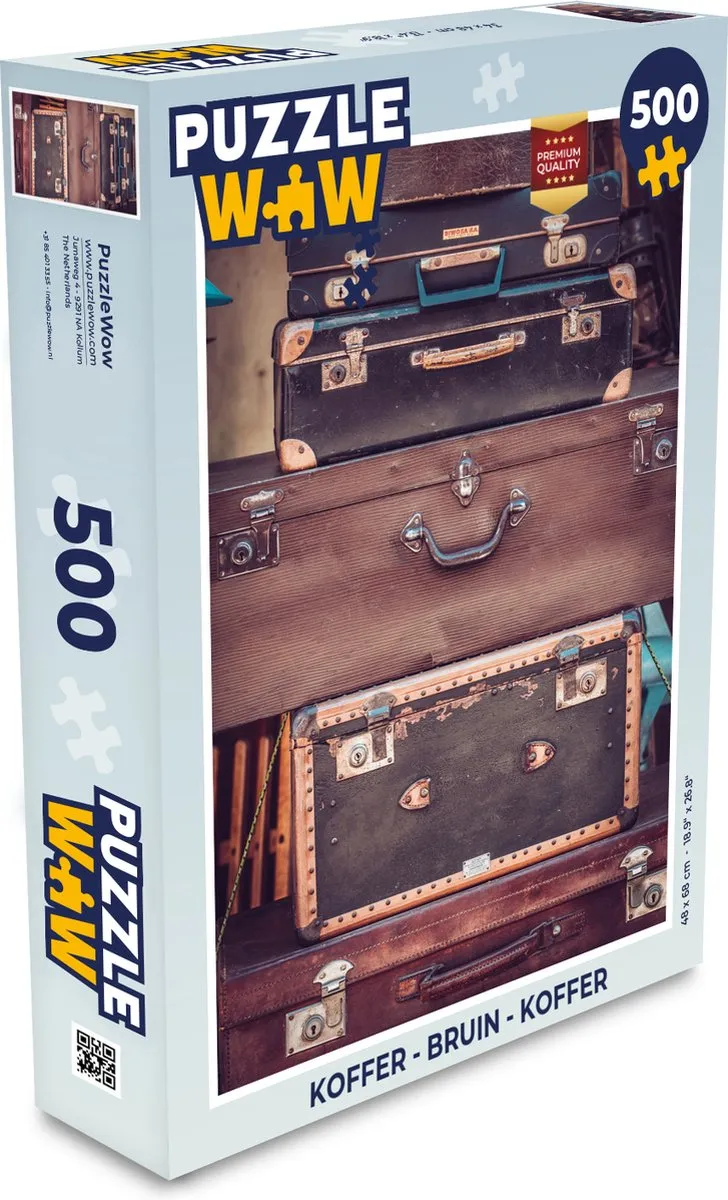 PuzzleWow Puzzelkoffer 500 Stuks - Multicolor