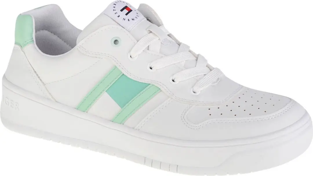 Tommy Hilfiger Low Cut Lace-Up Sneaker, voor meisje, Wit, Sneakers, maat: 38