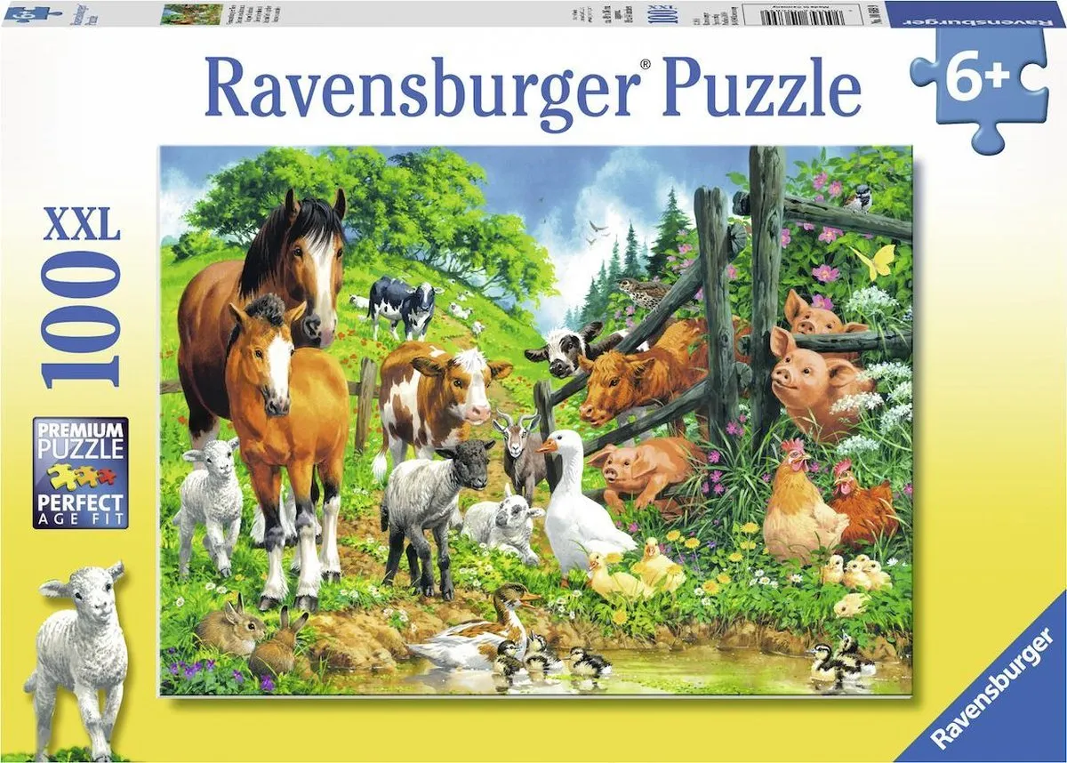 Ravensburger Dierenbijeenkomst Legpuzzel 100 Stuks - Multicolor