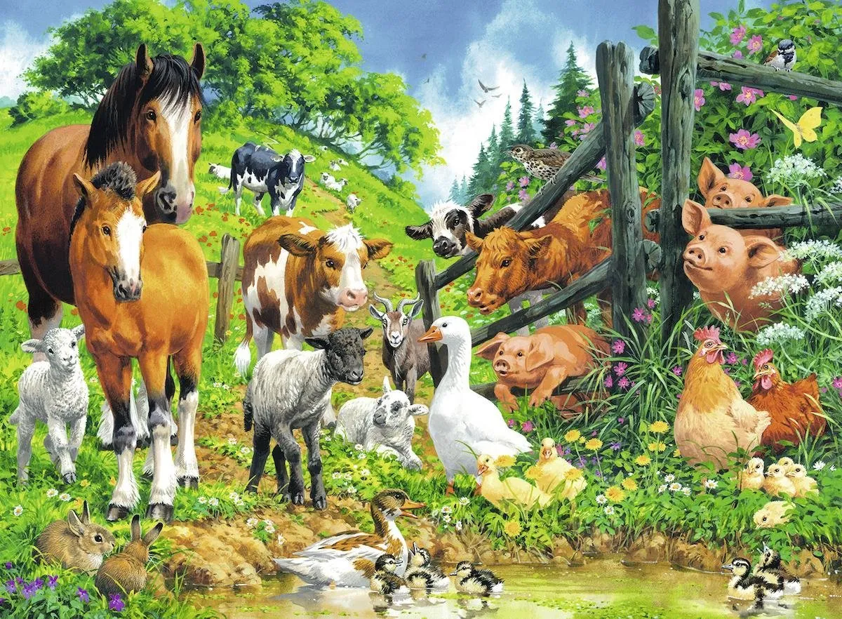 Ravensburger Dierenbijeenkomst Legpuzzel 100 Stuks - Multicolor