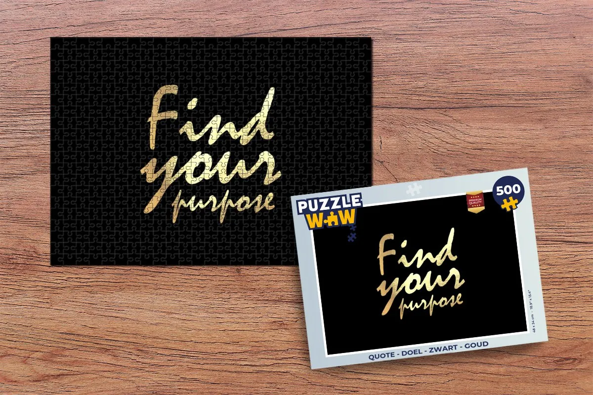 PuzzleWow Quote Doel Legpuzzel 500 Stuks - Multicolor