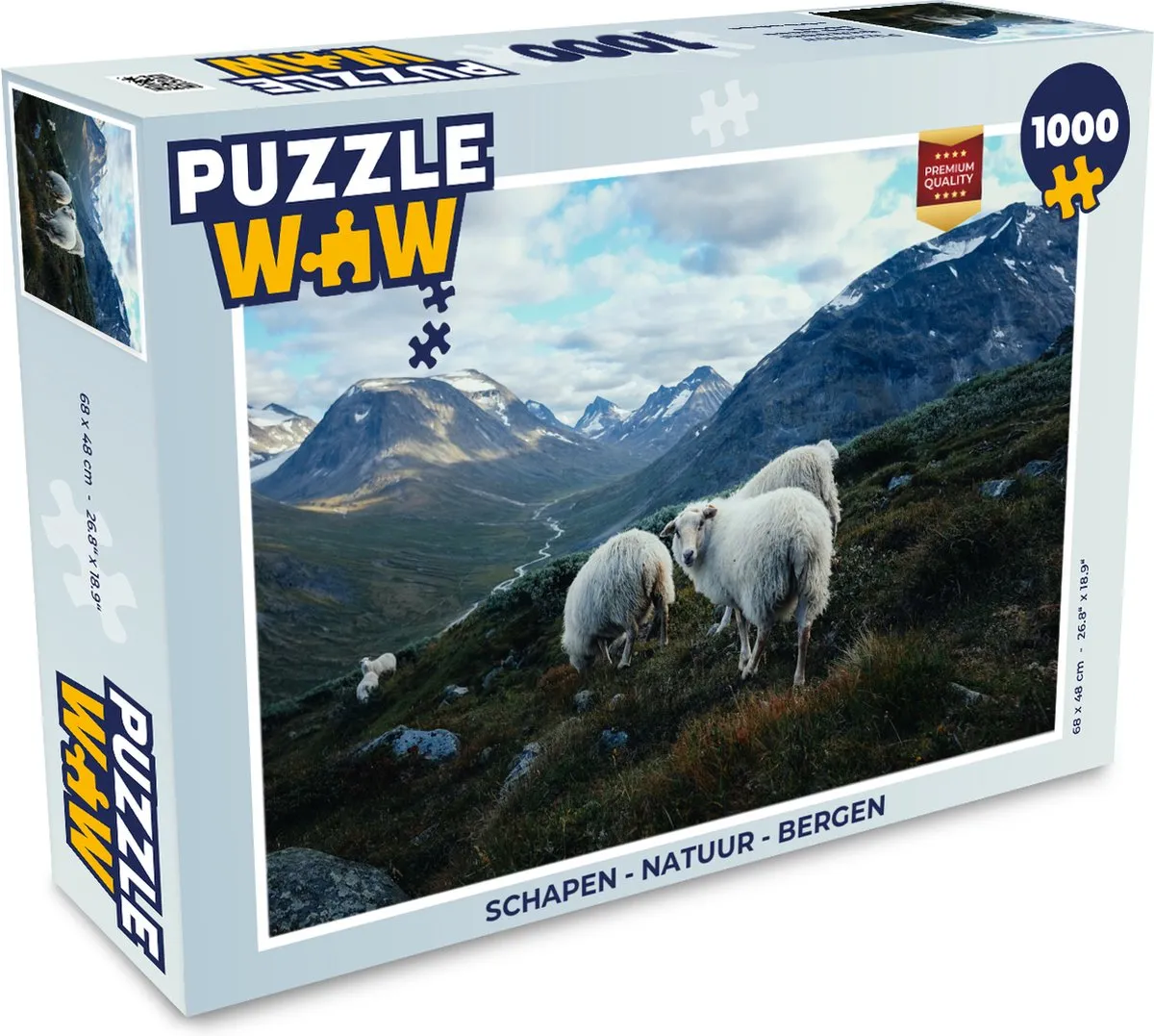PuzzleWow Natuur Bergen Legpuzzel 1000 Stuks - Multicolor