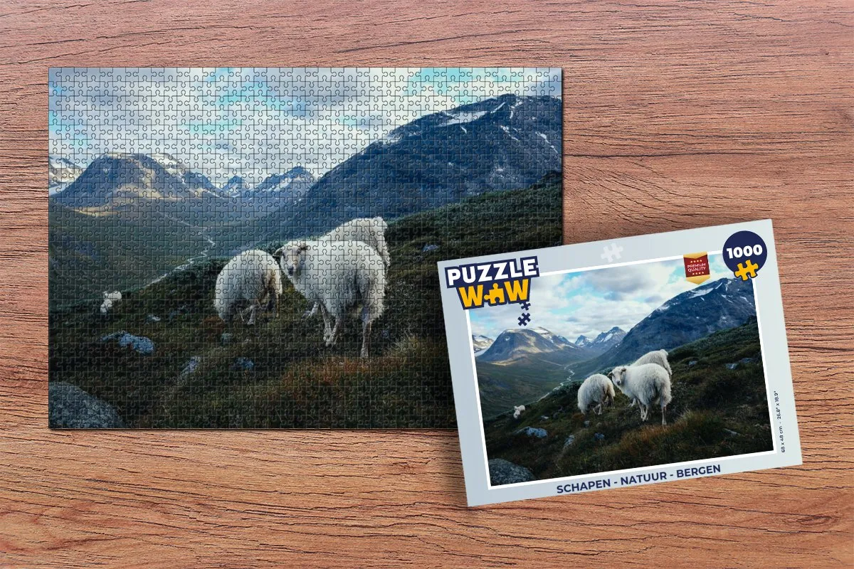 PuzzleWow Natuur Bergen Legpuzzel 1000 Stuks - Multicolor