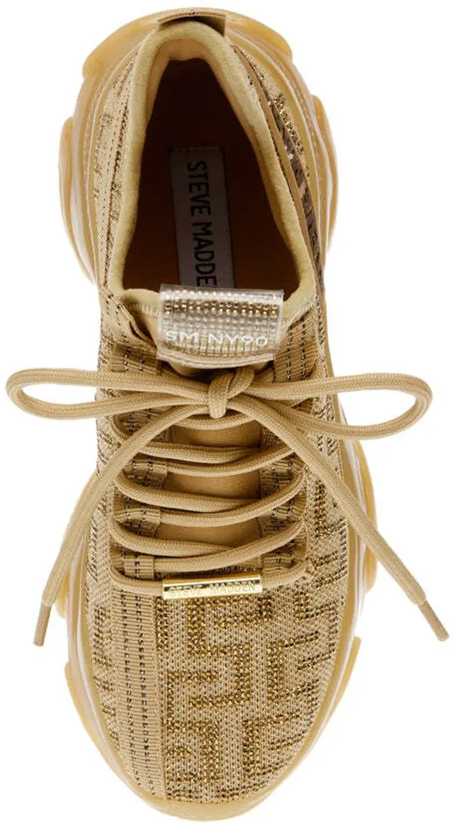 Steve Madden Maxout SM11002264-04004 Damestrainers - 36 - Goud - afbeelding 2 van 6