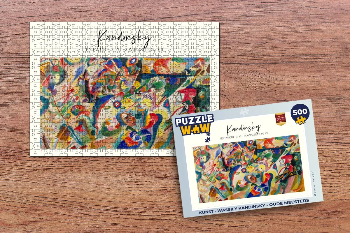 PuzzleWow Wassily Kandinsky Oude Meesters Legpuzzel 500 Stuks - Multicolor