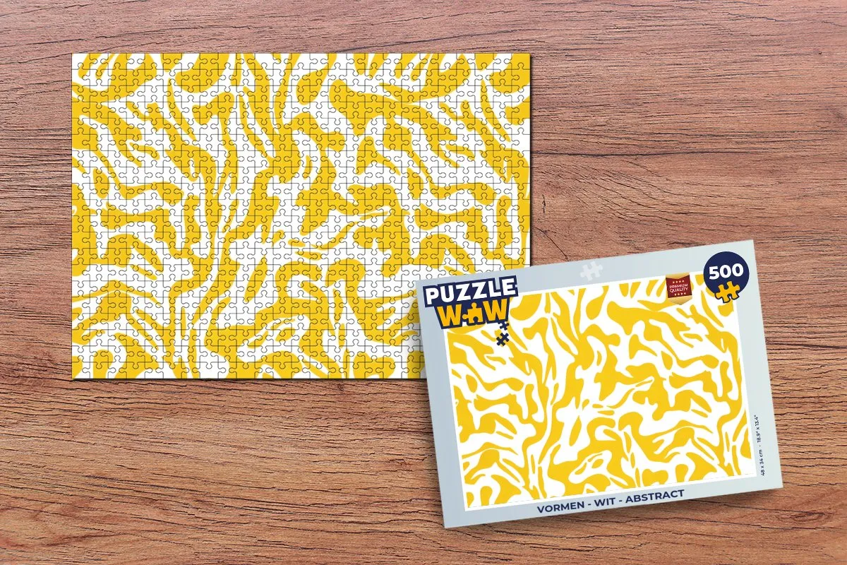 PuzzleWow Abstract Legpuzzel 500 Stuks - Wit - MPN 8721375322109