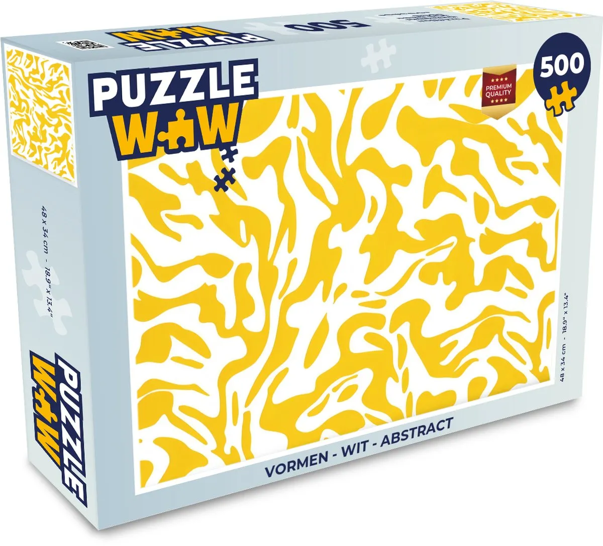 PuzzleWow Abstract Legpuzzel 500 Stuks - Wit - MPN 8721375322109