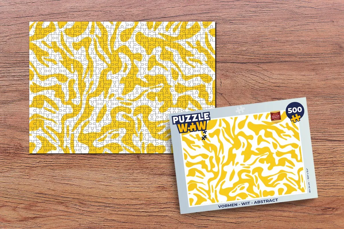 PuzzleWow Abstract Legpuzzel 500 Stuks - Wit - MPN 8721375322109