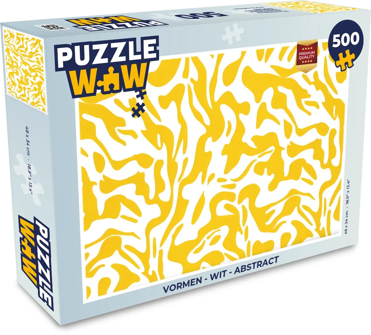 PuzzleWow Abstract Legpuzzel 500 Stuks - Wit - MPN 8721375322109