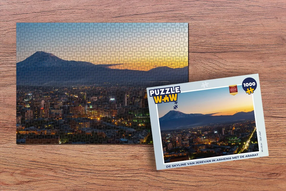 PuzzleWow Jerevan Ararat Legpuzzel 1000 Stuks - Multicolor