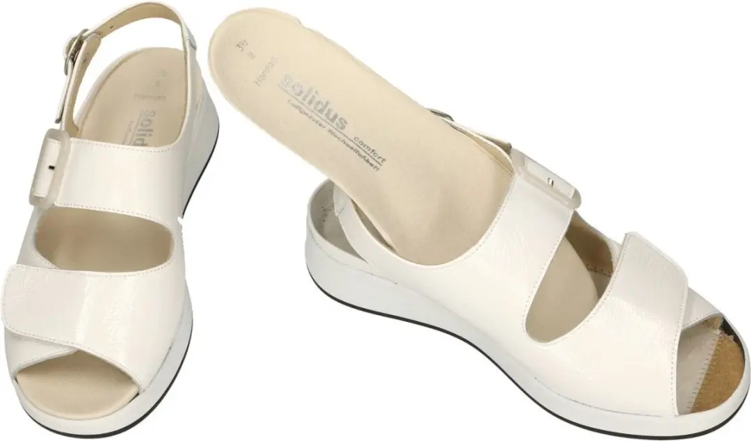 Solidus -Dames - wit - sandalen - maat 40.5