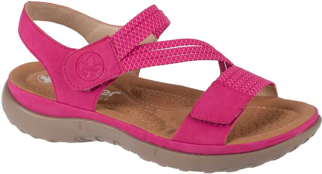 Rieker Sandals 64870, Vrouwen, Roze, Sandalen, maat: 36