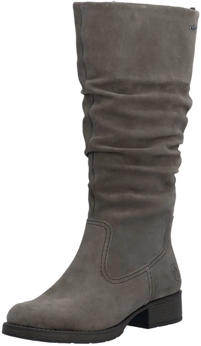 Rieker art. Z9567-45 taupe suede kuit/knielaars met rits maat 38