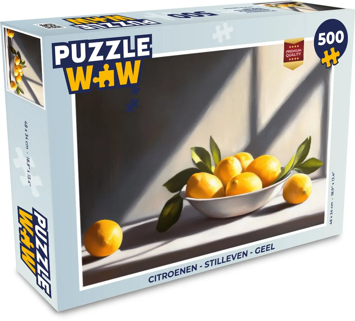 PuzzleWow Citroenen Stilleven Legpuzzel 500 Stuks - Geel