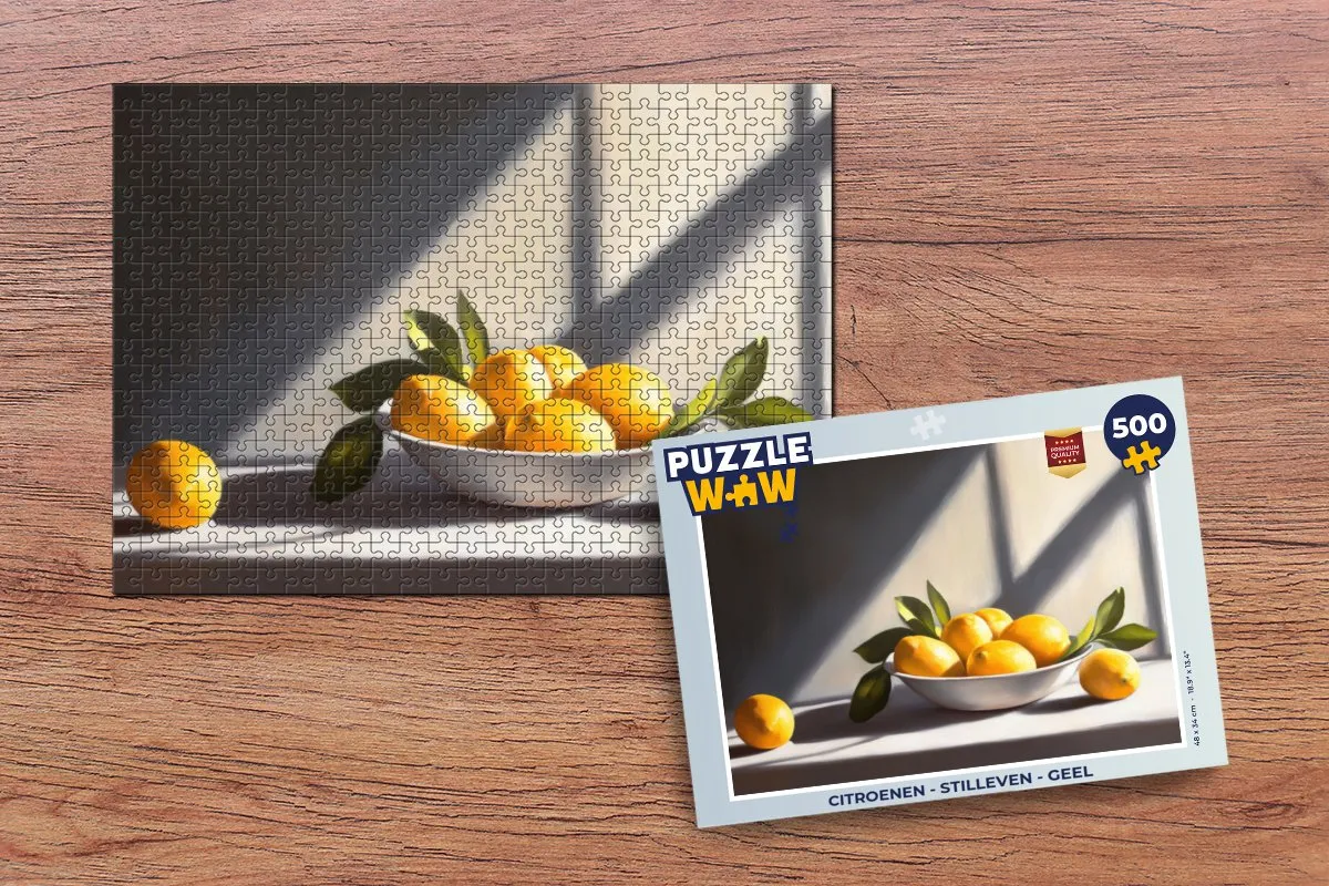 PuzzleWow Citroenen Stilleven Legpuzzel 500 Stuks - Geel