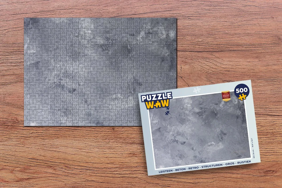 PuzzleWow Leisteen Betonprint Legpuzzel 500 Stuks - Multicolor