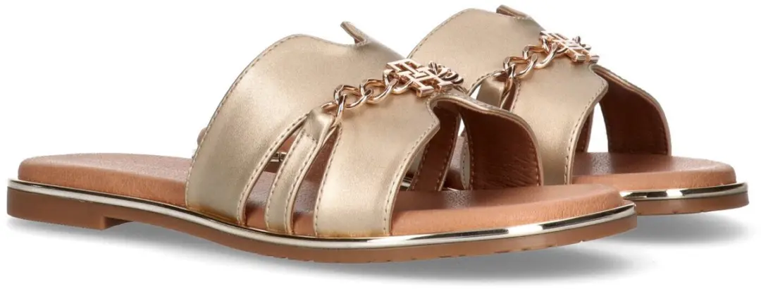 Tommy Hilfiger Dames Muiltjes T3A2-33250 - 36 - Gouden/Platina - afbeelding 4 van 4