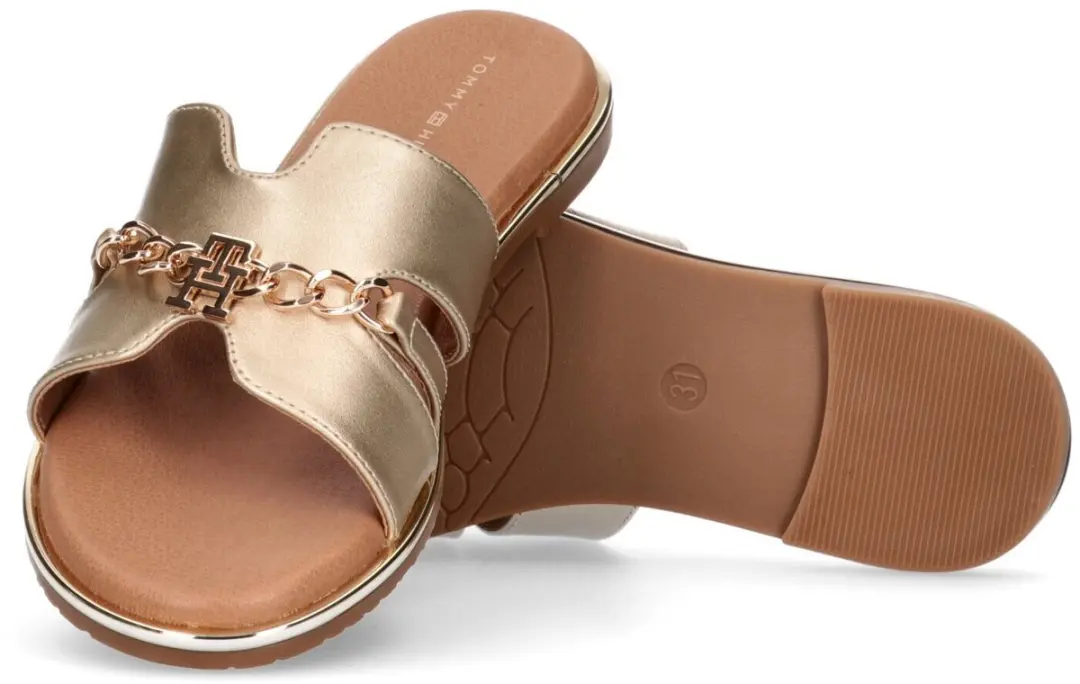 Tommy Hilfiger Dames Muiltjes T3A2-33250 - 36 - Gouden/Platina - afbeelding 3 van 4