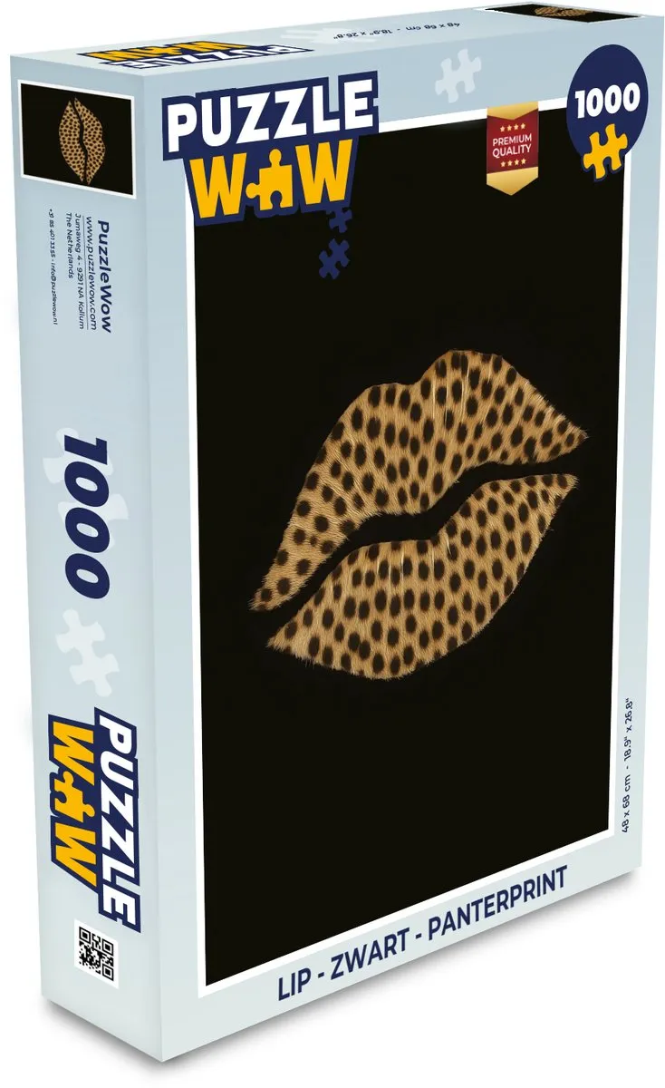 PuzzleWow Panterprint Legpuzzel 1000 Stuks - MPN 8721373926422