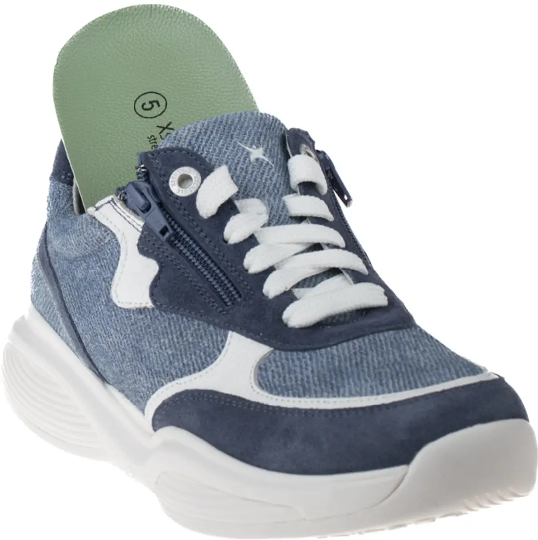 Xsensible Dames Sportieve Veterschoenen - Blauw - 38 - afbeelding 2 van 6